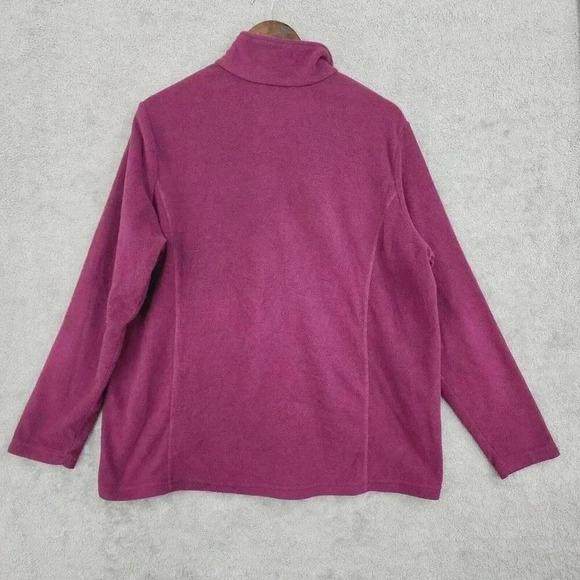 Lands End Women's XL Quarter-Zip Fleece Pullover Top 12CT - Picture 2 of 7